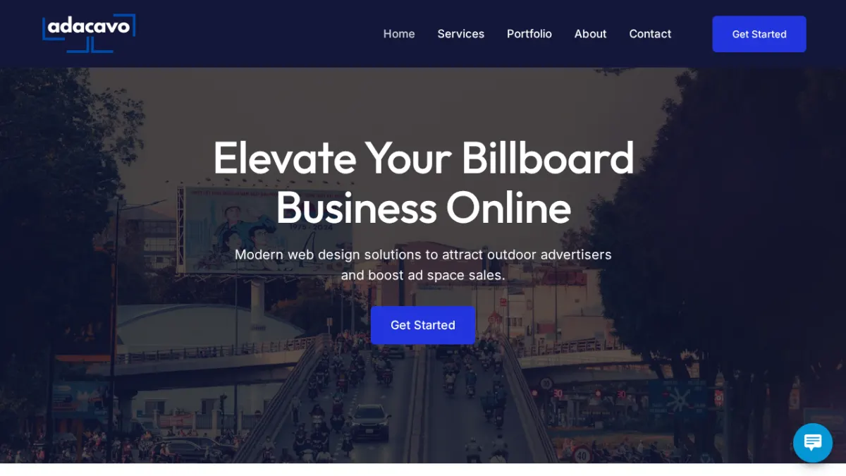 Adacavo website hero screenshot