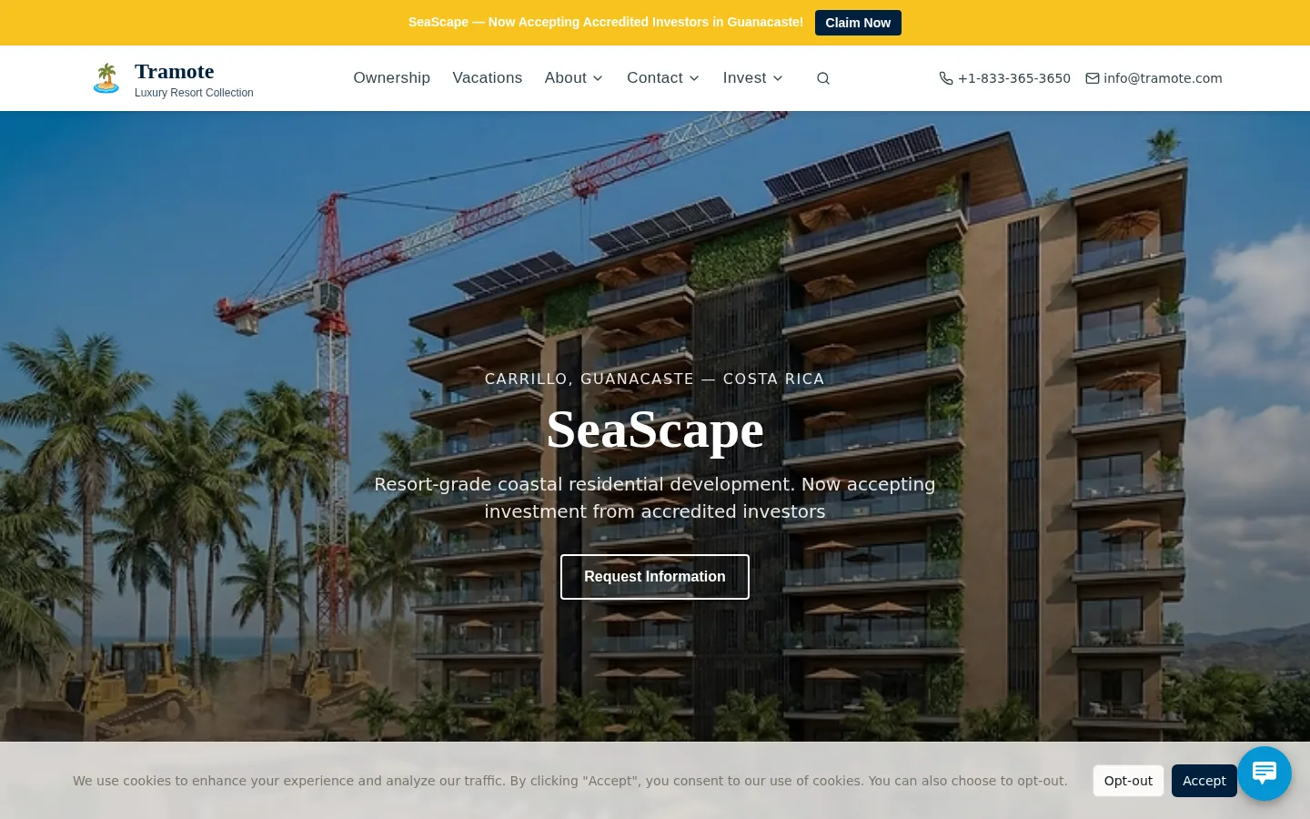 Tramote website hero screenshot