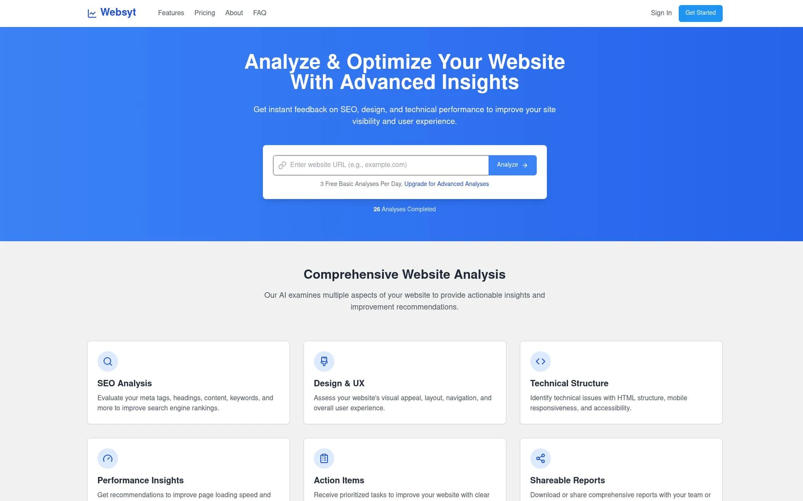 Websyt website hero screenshot
